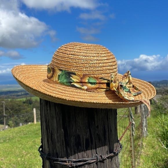 Y2k 90’s Cute Sunflower Straw Hat - Picture 3 of 7